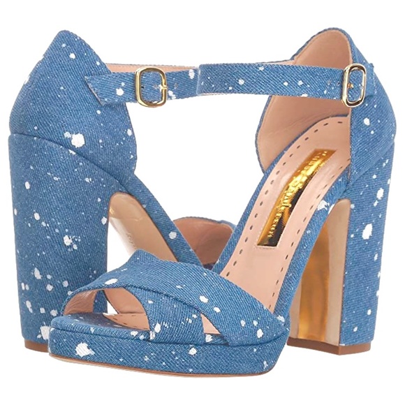 Rupert Sanderson Savanna Platform Denim Sandals